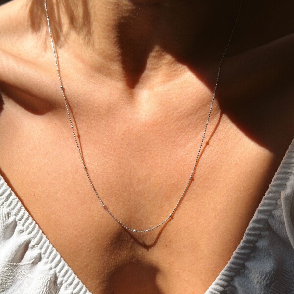 Top Zincirli Kolye | 925 Gümüş - 1