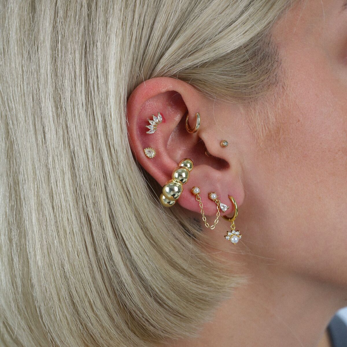 Toplu Kalın Ear Cuff | 925 Gümüş - 1