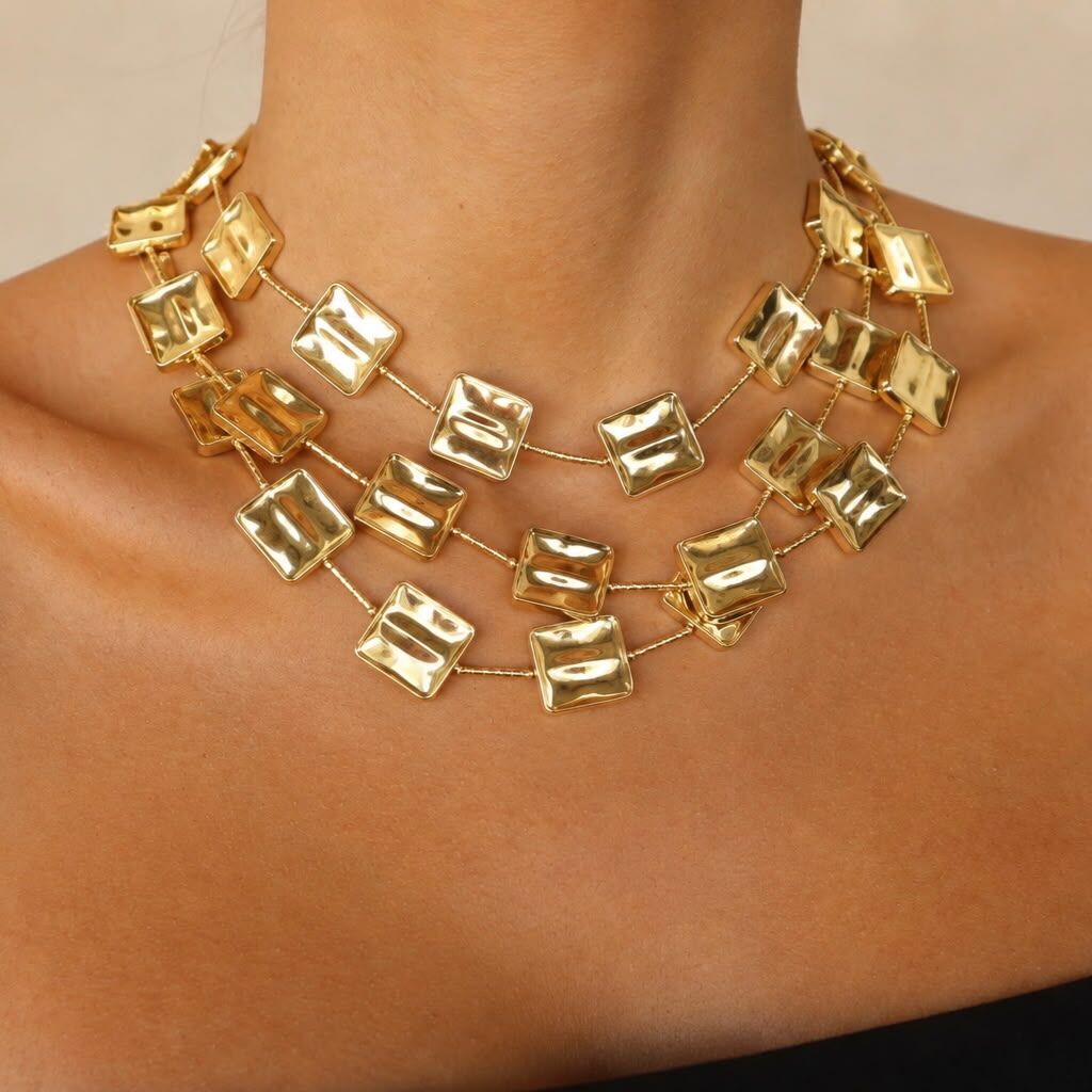 Üçlü Kare Choker - 1