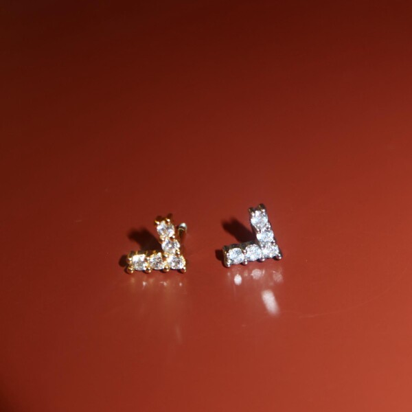 V Şekilli 5 Taşlı Piercing - Fi Season