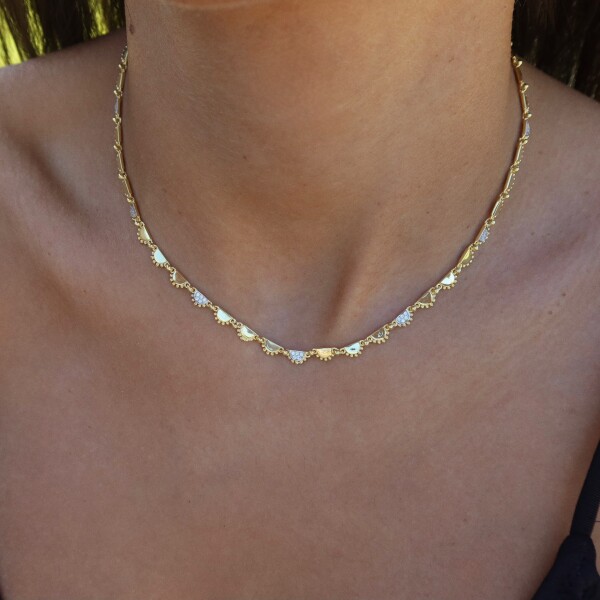 Yarım Güneş Figürlü Choker | 925 Gümüş - Fi Season