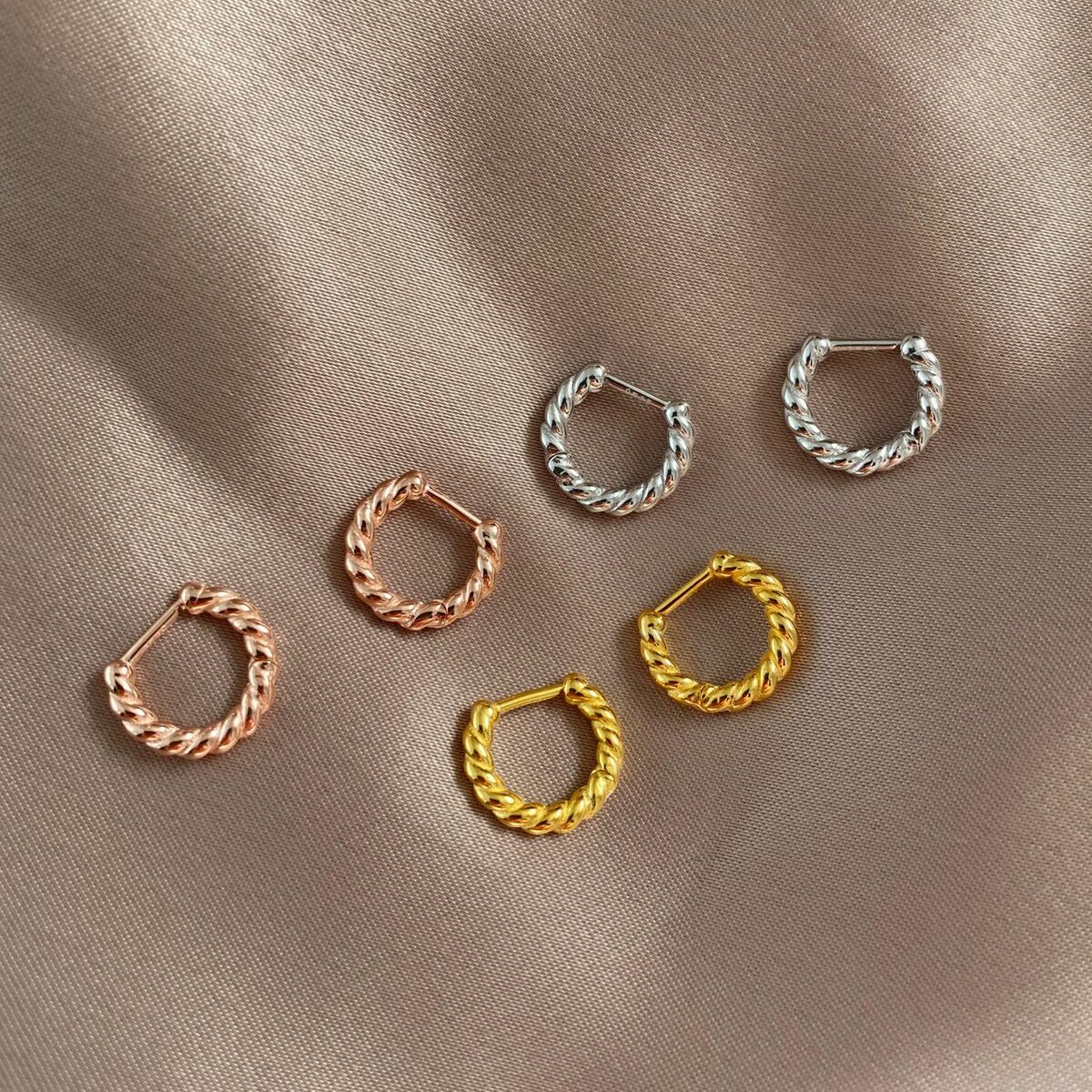 Yarım Halka Küpe | 925 Gümüş - 1