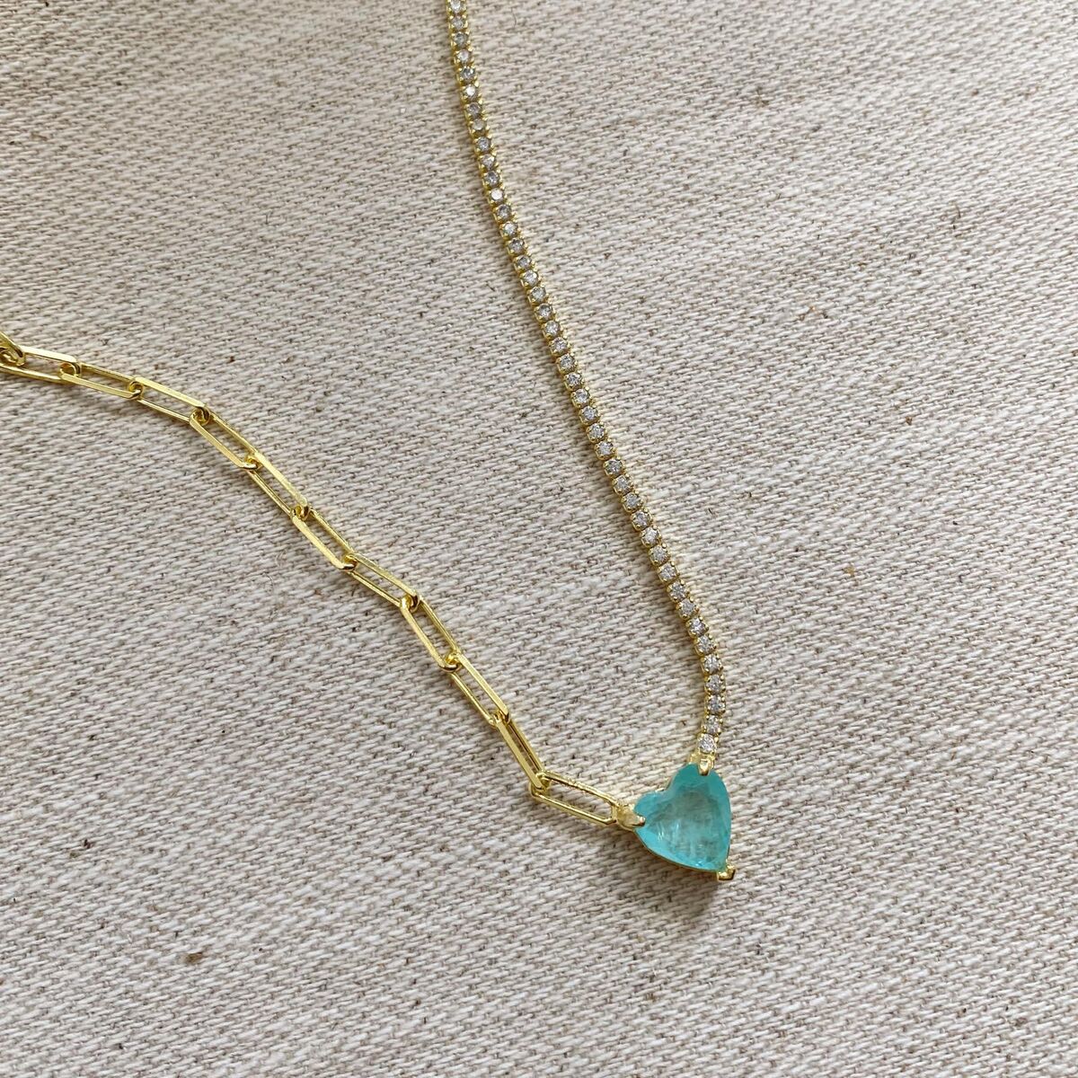 Yarısı Zincirli Su Yolu Choker | 925 Gümüş - 1