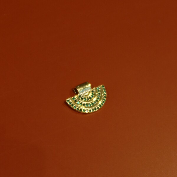 Yeşil Taşlı Plaka Charm - Fi Season